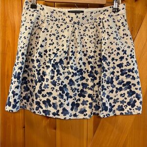 Banana Republic Blue Floral Patterned Skirt